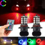 2x 12V H11 H9 H8 5050 27SMD RGB Car Headlight Fog Light LED Bulb+Remote Control (for: Porsche)