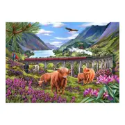 500pc House Of Puzzles Glenfinnan Ladies Big 48x69cm Jigsaw Puzzle Kids 3y+