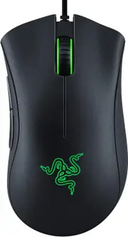 Razer DeathAdder Essential Gaming Mouse: 6400 DPI Optical Sensor - 5 Programmable Buttons - Mechanical Switches - Rubber Side Grips - Classic White