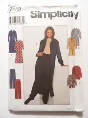 Simplicity 7902 Shirtdress or Shirt & Pants Uncut Pattern Misses' 18, 20, 22