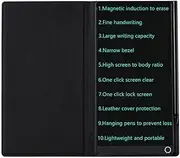 Mini LCD Writing Tablet Updated, 6.5in Erasable Reusable Electronic Drawing Pads, Electronic scratchpad, Hanging Pens with Leather Case