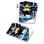 122053 NORTH QLD COWBOYS NRL TEAM LOGO MASCOT SUPPORTER DECK OF PLAYING CARDS