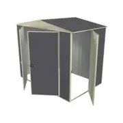 Build-a-Shed 2.3 x 1.5 x 2.3m Gable Single Hinged Side Door Shed - Grey