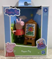 PEPPA PIG Family & Friends Adventures Figure Set 2021 PEPPA PIG w Art Easel NEW
