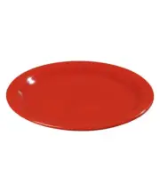 Carlisle 4350105 Dallas Ware 9" Red Dinner Plate - Lot Of 10- Restaurant Supply