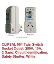 Electric Plug In Safety Switch Power Point Socket Safety Switches Portable