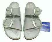 Birkenstock New w/ Box Arizona Big Buckle Dove Gray Nubuck Gray Footbed N Size