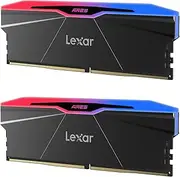 Lexar ARES Gen2 RGB DDR5 RAM 32GB Kit (2x16GB) 6000MHz CL26, 288-Pin UDIMM Desktop Memory, PC Gaming Computer Memory for AMD Expo/DRAM Empowered by SK hynix/CL26-36-36-68/1.45V (LD5U16G60C26BR-R) GD