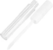 Beaupretty 10Pcs Lip Tubes Transparent Lip Color Container Refillable Lip Gloss Bottles with White Lid Durable and Lightweight Design for Travel and Cosmetic Subpackaging