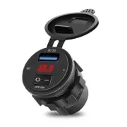 12V/24V QC3 Fast charge with ON-OFF Switch and voltmeter for motorcycle and car