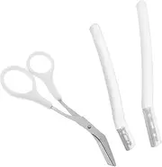 Mikinona Non-slip Eyebrow Trimmer Set Precision Scissors Razor and Comb for Brow Grooming
