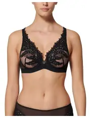 [Simone Perele] Mystic Deep Plunge Underwire Bra in Black