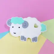 1PCS Silicone Teether Animal Sheep Baby Teether Pendant Food Grade BPA Free Baby