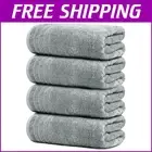 Luxury Lightweight Bath Towel Set - 4 Extra Large 100% Cotton, Quick Dry