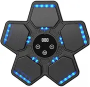 Music Boxing Machine - Smart Bluetooth Wall Mounted Boxing Target with LED Light, Adjustable Speed, Included Gloves Gifts for Kids, Adults