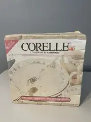 Corelle First Of Spring 16pc New in Box White Blue Livingware by Corning VTG Set