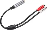 Zopsc Gold Plated 6.35mm Splitter Cable, Stereo Y Cable with Zinc Alloy Housing for Microphones Amplifiers Mixers and Sound Equipment 11.8in