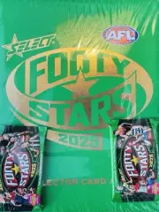 2025 AFL SELECT FOOTY STARS VINYL ALBUM PLUS 2 Mint Packs