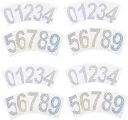 Mipcase 5-pack Mailbox Numbers Stickers Reflective Pvc Decals Outdoor Mailbox Number Labels