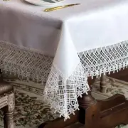 Lace Table Cloths Rectangle Fall Antique Flower Decor Macrame Tablecloth for ...