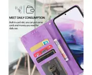 Detachable Wallet Phone Case for Easy Portability (Purple), Flip Case for Samsung Galaxy S23