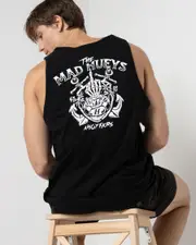 [The Mad Hueys] The Mad Hueys Men's Ahoy Fkrs Tank Top Top in Black Size 2XL 2XL Black