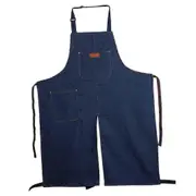 Fashion Pottery Denim Split Leg Apron Adjustable Neck Strap For Artist