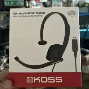 Koss Gaming Headset CS195 USB Communications Noise Reduction Microphone Black