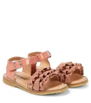 [Petit Nord] Petit Nord Ruffles leather sandals UK 7 multicoloured