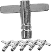 LALADEFIEE 6Pcs Shaped Drum Keys Set for Percussion Instruments Wrench Tool for Conventional and Marching Drums Durable Lightweight and Portable