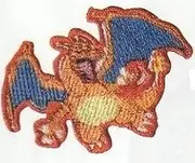 Inagaki POS012 Pokemon Pokemon Patch Seal, Iron, Adhesive, Dual Use, Charizard