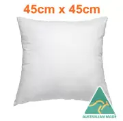 NEW Cushion Insert Aust Made Polyester Premium Lofty Fibre Filling-45cm x 45cm