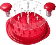 Large Chicken Breast Shredder Tool Twist, Visible Meat Shredder, Anti-Slip Strip, BPA Free, Suitable for Pork Beef Chicken (Red)