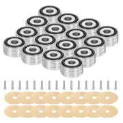 16pcs Subwoofer Isolation Pad 40x20mm Speaker Isolation Pad Spikes M4 Silver