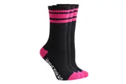 9 Pairs X Hard Yakka Womens Bamboo Work Socks Black/Pink