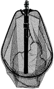 Tsulino Landing Net Complete Boot 300 Fishing Shaft 9.8 ft (3 m), Black, Stow Dimensions: 16.5 inches (42 cm)