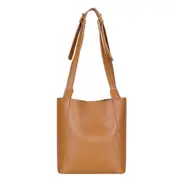 Fashion Shoulder Bag Large Capacity Bucket Handbags Women Pure Color PU Leather Clutch Simple Shopping Totes Composite Set