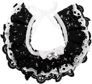 Cotton Lace Pet Scarf Decorative Bib for Dogs Cats Stylish Pet Collar with Bell Unique Neck Decor for Puppy Fashion Present