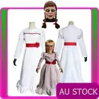 Ladies Conjuring Doll Annabelle Costume Cosplay Colombian Bride Halloween Dress