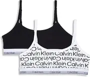 [Calvin Klein] Girls Modern Cotton Bralette 2PK Sketch Logo