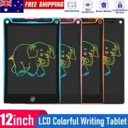 12Inch LCD Colorful Writing Tablet Drawing Board Kids Handwriting Pad Great Gift