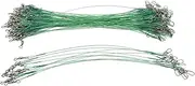 100 PCS Fishing Leaders Line, Steel Fishing Wire Leaders, Lightweight Fishing Swivels Snap Leader, Fishing Tackle Replacement Leader for Fishing