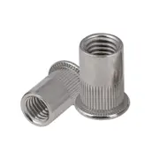 M6 Rivet Nuts Metric Nutserts, 304 Stainless Steel, Nut Bolt Flange Blind Head Threaded Rivetnut Insert Kit Flat Set Riv Nut Tool Rivets Sunk