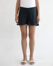 Wide Linen Shorts