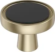 [Amerock] BP36857FBBBZ | Mergence 1-3/8 inch (35mm) Diameter Matte Black/Golden Champagne Cabinet Knob | Kitchen Cabinet Hardware | Furniture Hardware | Drawer Handle