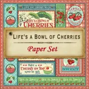 Graphic 45 Life's a BOWL Of CHERRIES (8 Sheets) 12x12 Paper Set Scrapbook