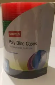 POLY DISC CASES Staples 40 pack CD DVD BRAND NEW & FACTORY SEALED