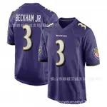 現貨速發！！NFL橄欖球服球衣 烏鴉 3 紫色 RAVENS BECKHAM JR. JERSEY 1X5Z