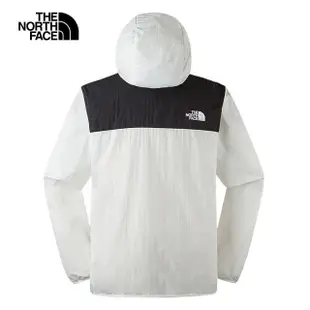 【The North Face】TNF 風衣外套 拼接防潑水防曬 M MFO UPF JACKET - AP 男 白黑(NF0A8AUSKY4)