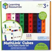 Learning Resources (UK Direct Account) LSP4286-UK MathLink Activity Set, Set of 100 Cubes, Ages 3+ Learning Resources, Multicoloured